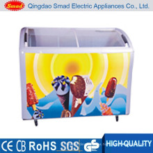 escaparate de helado vitrina refrigerador de cristal diapositivas congeladores